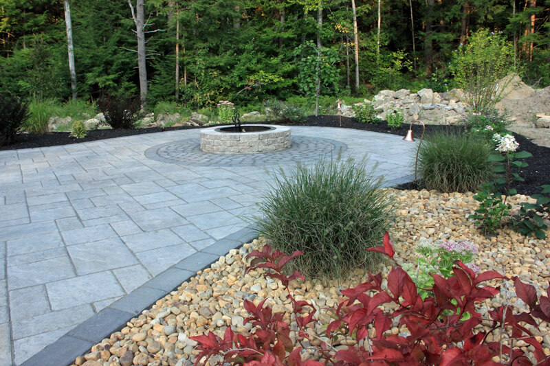 landscaping service Bedford NH - pool patio planting