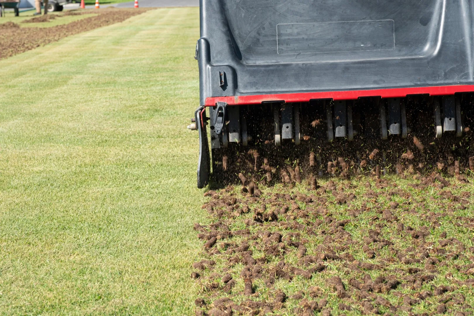aerating turf grass